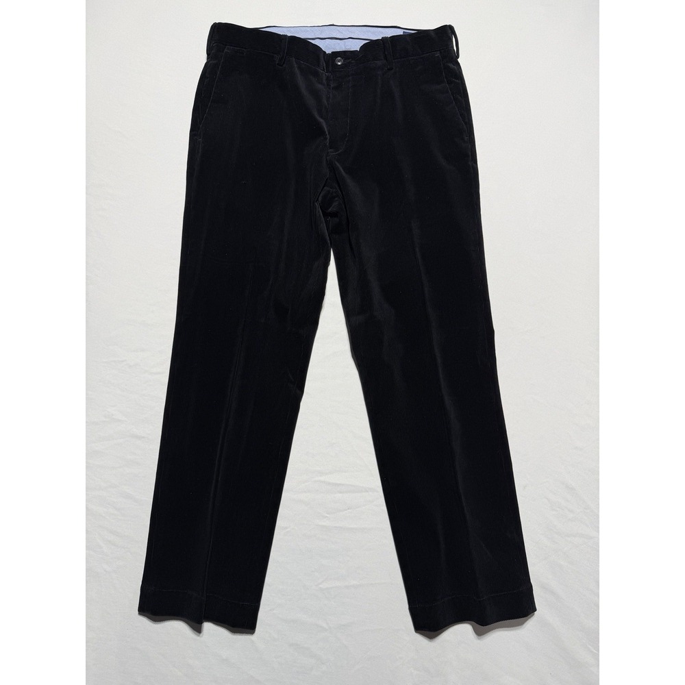 Vintage Polo Ralph Lauren Corduroy Pants 34x30 Black Classic Fit Trousers